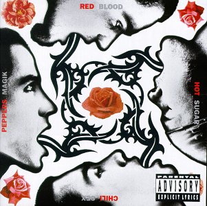 This is the cover for the Red Hot Chili Peppers' Blood Sugar Sex Magik album, which includes songs like Suck My Kiss and Sir Psycho Sexy
